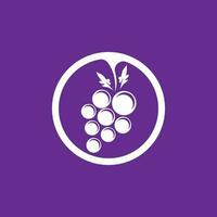 moderno Fruta uva logo modelo vector