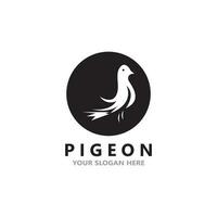 Pigeon bird logo vector icon illustration design template