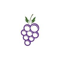 Modern Fruit Grape Logo Template vector