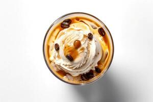 stock photo of collection a cup iced Affogato top view food photography