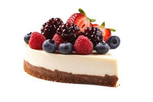 stock photo of cheesecake food photography isolated white background AI Generated