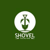 Shovel icon vector logo design template