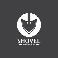 Shovel icon vector logo design template