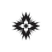 Black Tribal Tattoo Abstract Symbol Template vector