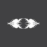 Black Tribal Tattoo Abstract Symbol Template vector