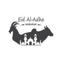 eid Alabama adha Mubarak logo vector ilustración