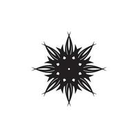 Black Tribal Tattoo Abstract Symbol Template vector