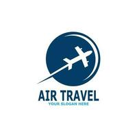 Blue Air Travel Agency Travel Logo Template vector