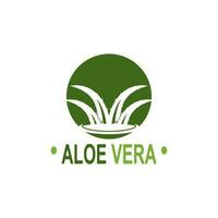 áloe vera logo ilustración modelo diseño vector