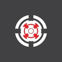 Target icon and symbol vector template