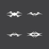Black Tribal Tattoo Abstract Symbol Template vector