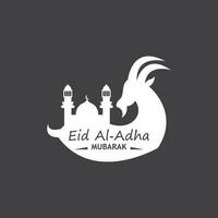 eid Alabama adha Mubarak logo vector ilustración