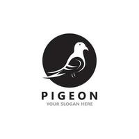 Pigeon bird logo vector icon illustration design template