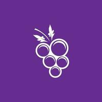 Modern Fruit Grape Logo Template vector