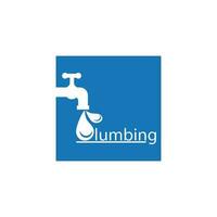 Plumbing service logo vector template illustration