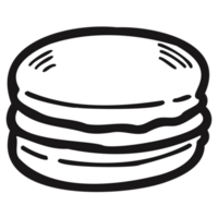 isolar Preto e branco padaria macaron png