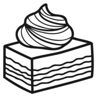 isolate black and white bakery cake png