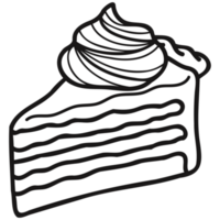 isolate black and white bakery cake png