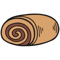 isolato forno cioccolato crema rotolo png