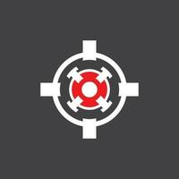 Target icon and symbol vector template