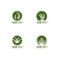 Aloe vera logo illustration template design vector