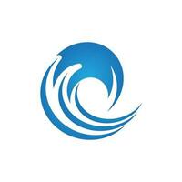 Splash water wave beach logo and symbol vector