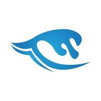 Splash water wave beach logo and symbol vector