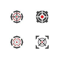 Target icon and symbol vector template