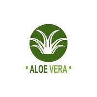 áloe vera logo ilustración modelo diseño vector