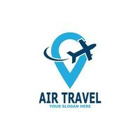 Blue Air Travel Agency Travel Logo Template vector