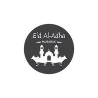 Eid Al Adha Mubarak Logo Vector Illustration