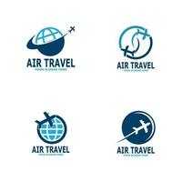 Blue Air Travel Agency Travel Logo Template vector