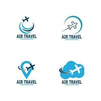 Blue Air Travel Agency Travel Logo Template vector