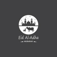 eid Alabama adha Mubarak logo vector ilustración