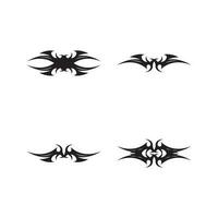 negro tribal tatuaje resumen símbolo modelo vector