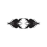 Black Tribal Tattoo Abstract Symbol Template vector