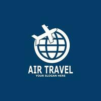 Blue Air Travel Agency Travel Logo Template vector