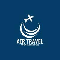 Blue Air Travel Agency Travel Logo Template vector