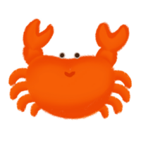 Crab on the beach png