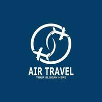 Blue Air Travel Agency Travel Logo Template vector