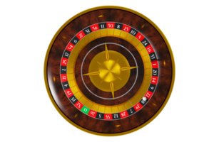 Stylish Classic Roulette Wheel 3D Isolated png