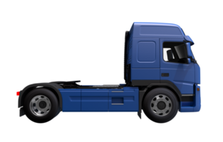 Blue Euro Truck Side View png