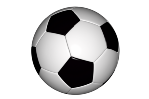 Classic Euro Football Ball 3D PNG Graphic