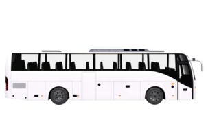 moderno blanco autobús lado ver png