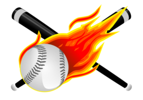 Baseball Flames PNG