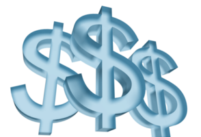 Dollar Symbols 3D png