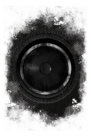 grunge negro altavoz png