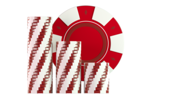 las Vegas rot Glücksspiel Token 3d png