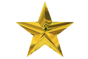 Golden Star PNG Graphic