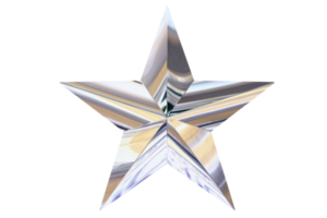 Silber Chrom Star png